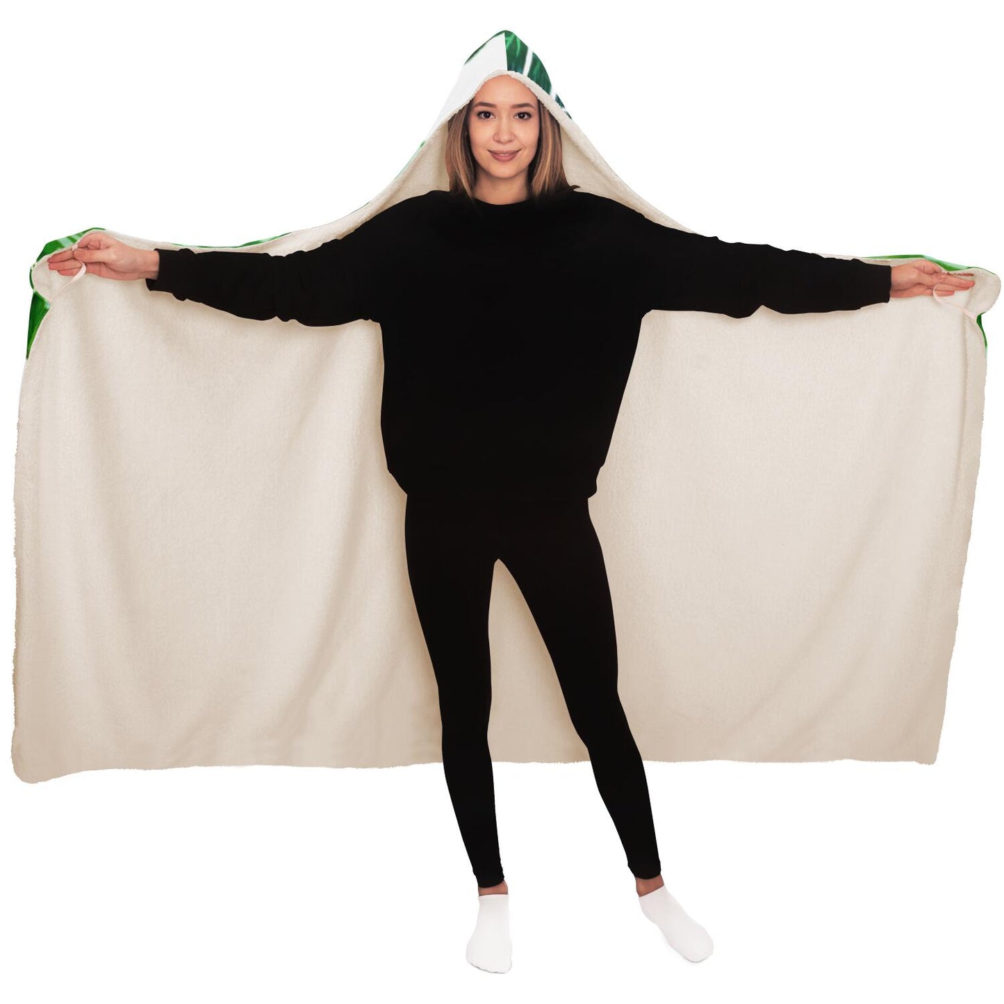 Monstera Love II Poster  Hooded Blanket