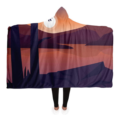 Mountain Landscape First Person Hooded Blanket