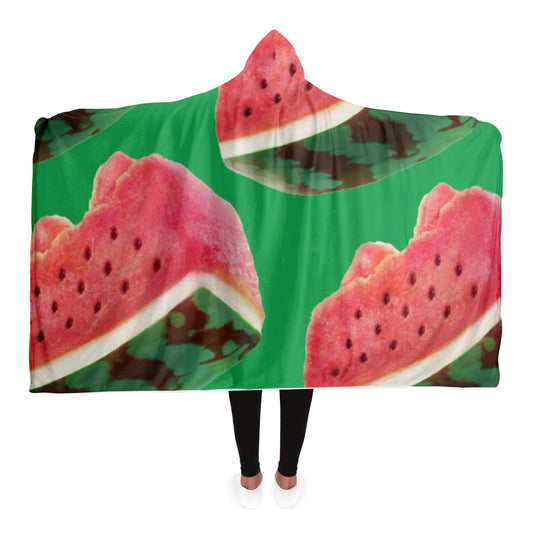 Watermelon Pattern Hooded Blanket