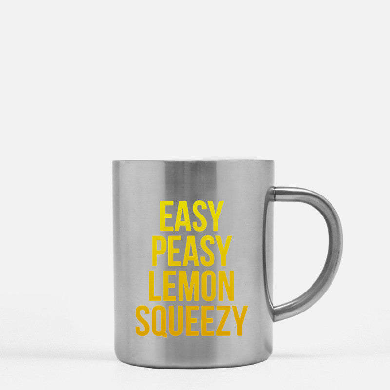 Easy Peasy Lemon Squeezy Gold & Silver Mug