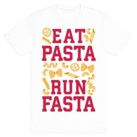 GYM FIT T-SHIRT EAT PASTA RUN FASTA T-SHIRT