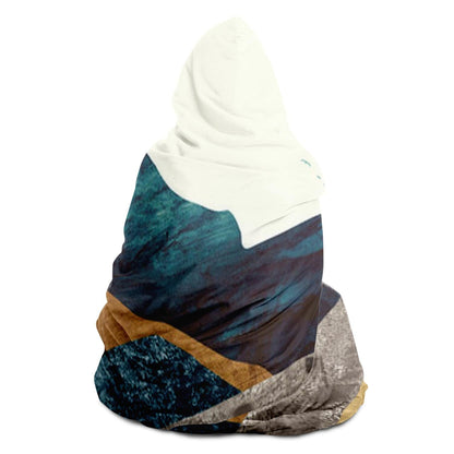 Blue Mountain Reflection Hooded Blanket