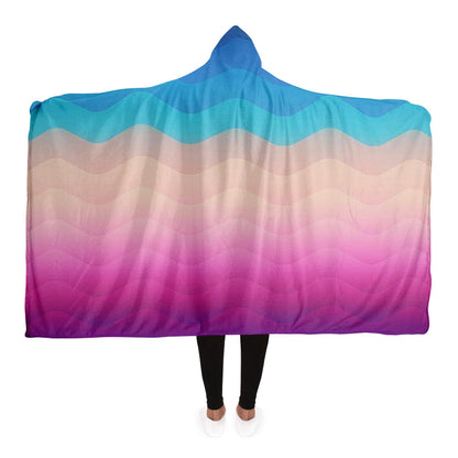 Sea Waves Hooded Blanket