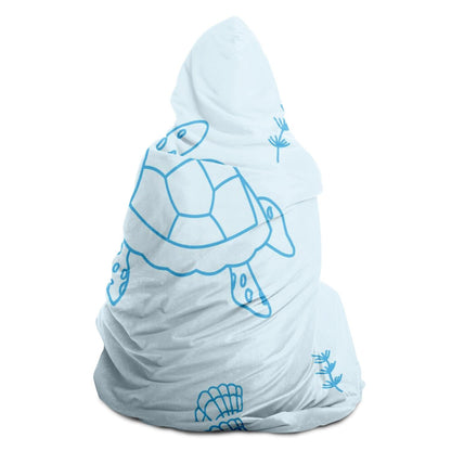 Underwater Pattern Hooded Blanket