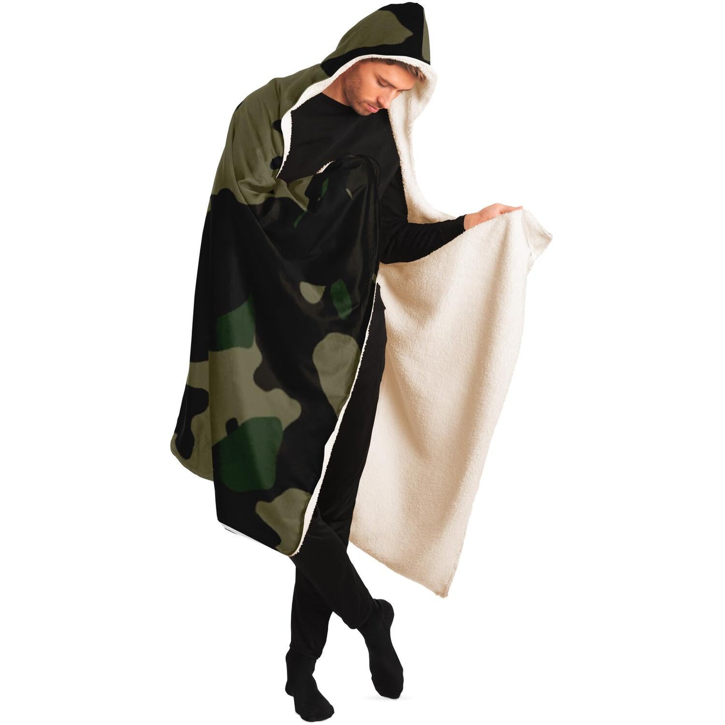 Classic Camouflage Pattern Plakat Hooded Blanket