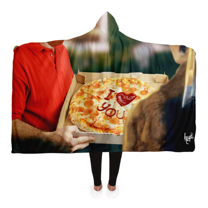 Vang Gogh's Pizza Hooded Blanket