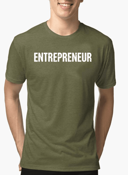 Virgin Teez T-shirt SMALL / Green Entrepreneur Half Sleeves Melange T-shirt