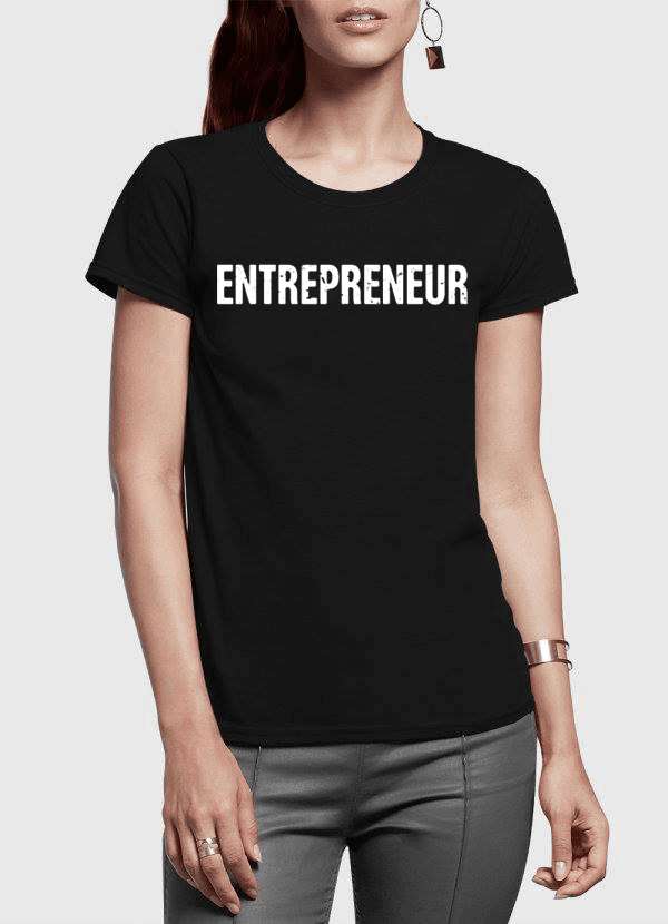 Virgin Teez Women T-Shirt SMALL / Black Entrepreneur Half Sleeves Women T-shirt