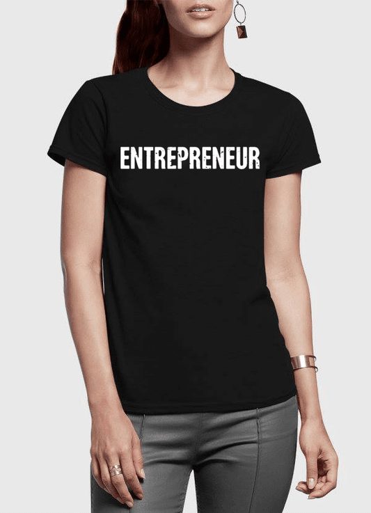 Virgin Teez Women T-Shirt SMALL / Black Entrepreneur Half Sleeves Women T-shirt