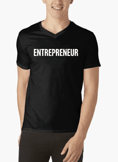 Virgin Teez T-shirt SMALL / Black Entrepreneur V-Neck T-shirt