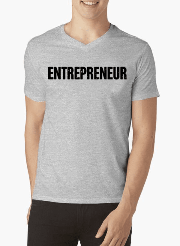 Virgin Teez T-shirt SMALL / Black Entrepreneur V-Neck T-shirt