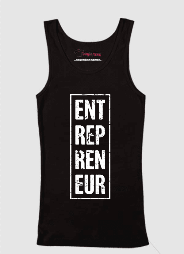 Virgin Teez Tank Top SMALL / Black Entrepreneur Vertical Tank Top