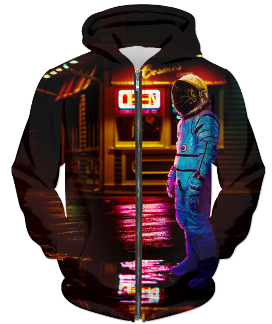 Virgin Teez Sublimation Hoodie Small Everyday Is The Same UNISEX ZIP HOODIE