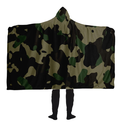 Classic Camouflage Pattern Plakat Hooded Blanket