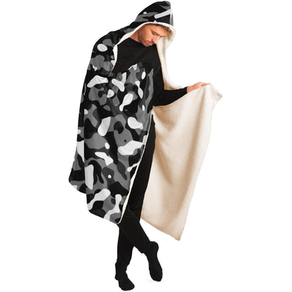 Snow Camouflage Pattern Plakat Hooded Blanket