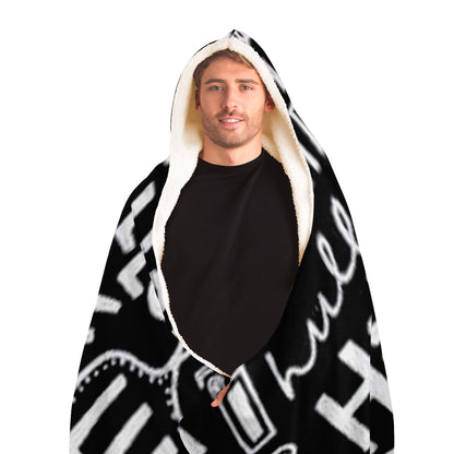 Abstract Pattren Hooded Blanket