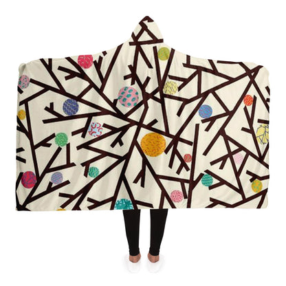 Abstract Pattren Hooded Blanket