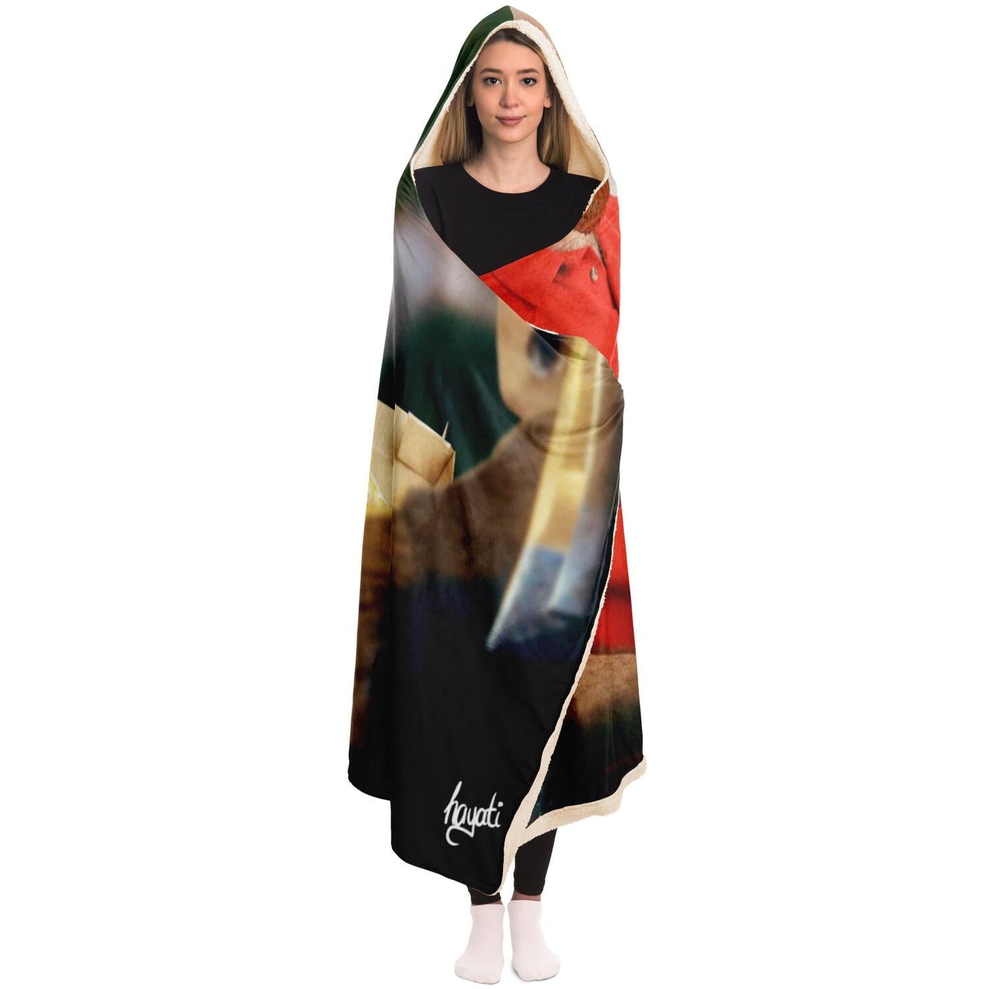 Vang Gogh's Pizza Hooded Blanket