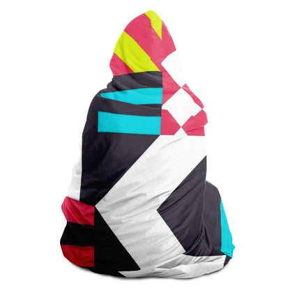 Colorful Pattern Hooded Blanket