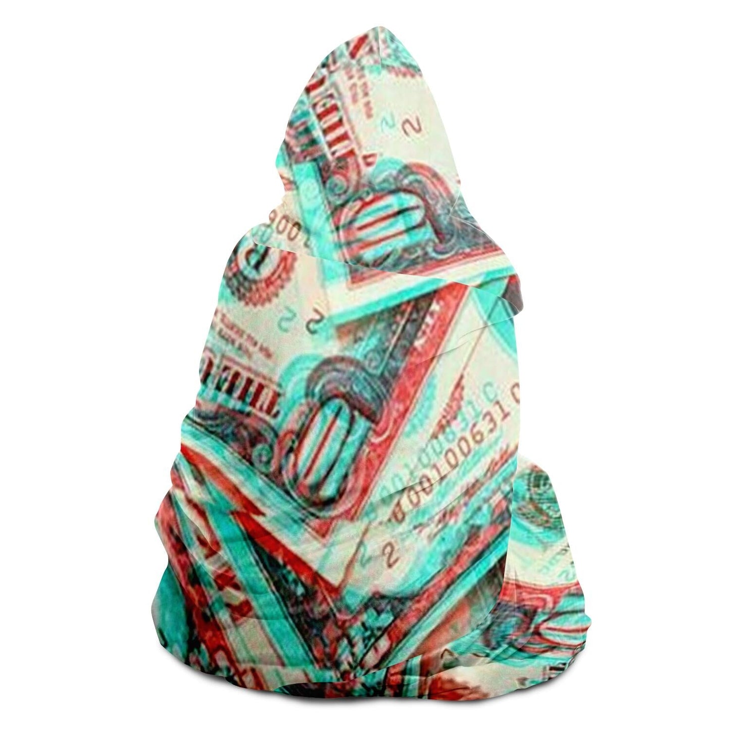 Abstract Pattren Hooded Blanket