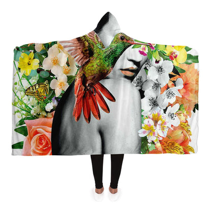 Claire Flowers Hooded Blanket