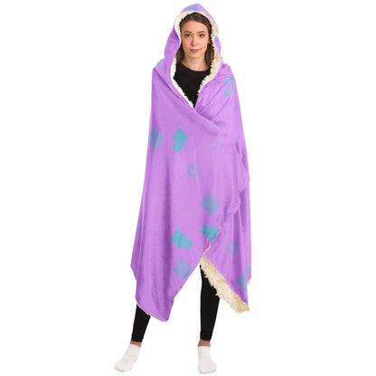 Simple Geometric Pattern Hooded Blanket