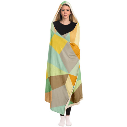 Graphic Pattern Hooded Blanket