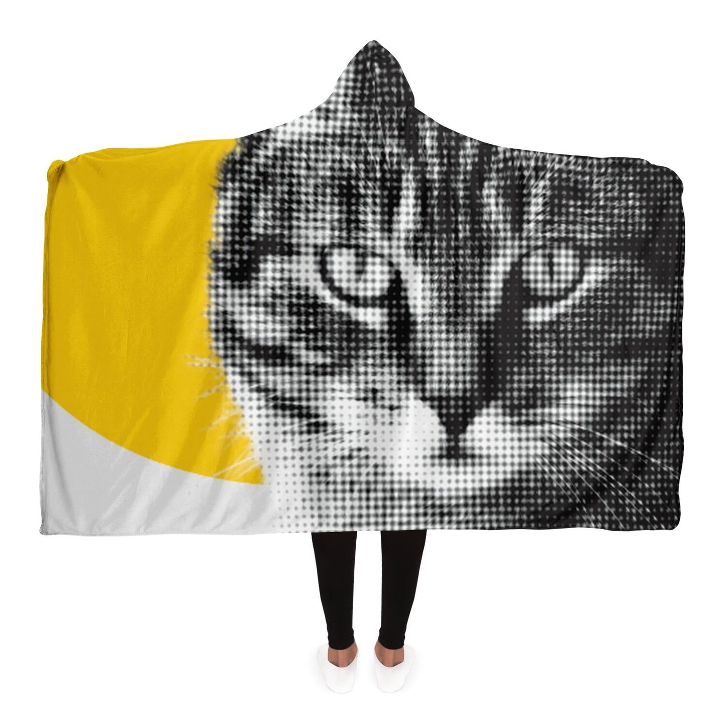 Cat stare Kid's sweater Hooded Blanket