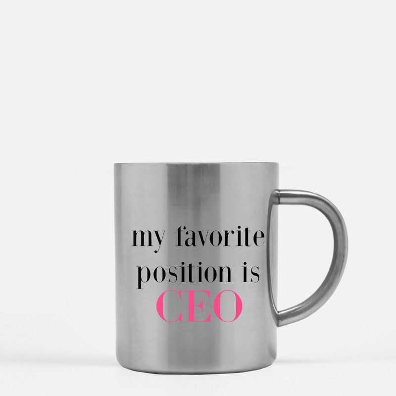 Favorite Position Is Ceo Gold & Silver Mug