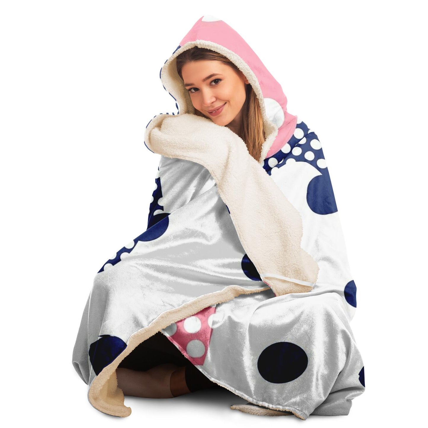 Polka Dots Hooded Blanket