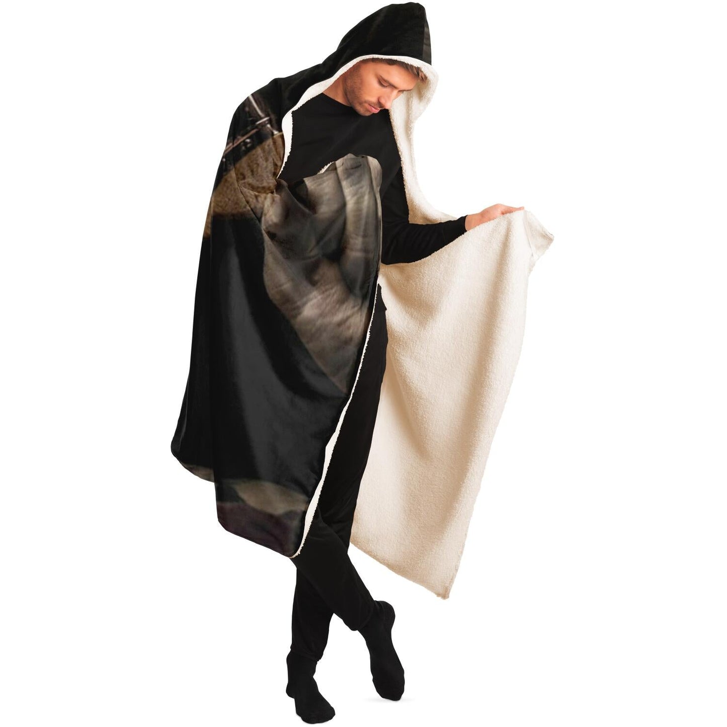 Brush Strokes Hooded Blanket