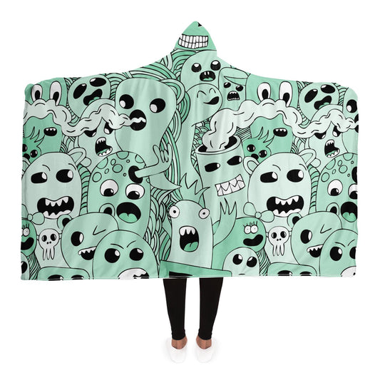 Ghost Pattern Hooded Blanket