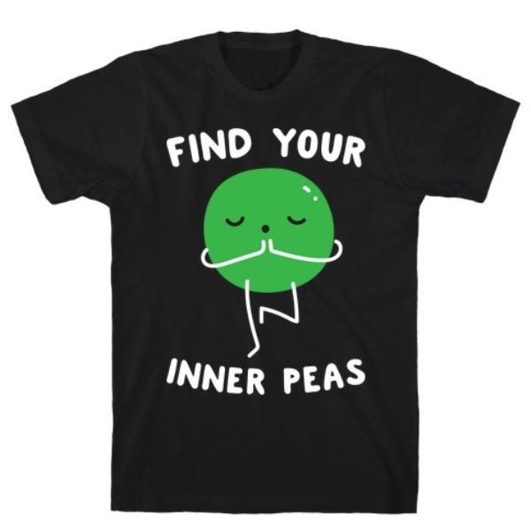 GYM FIT T-SHIRT FIND YOUR INNER PEAS T-SHIRT