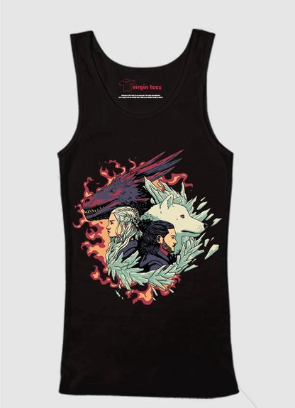 M Nidal Khan Tank Top SMALL / Black Fire and Ice GOT Tank Top