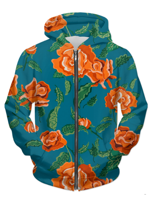 Virgin Teez Sublimation Hoodie Fish Love UNISEX ZIP HOODIE