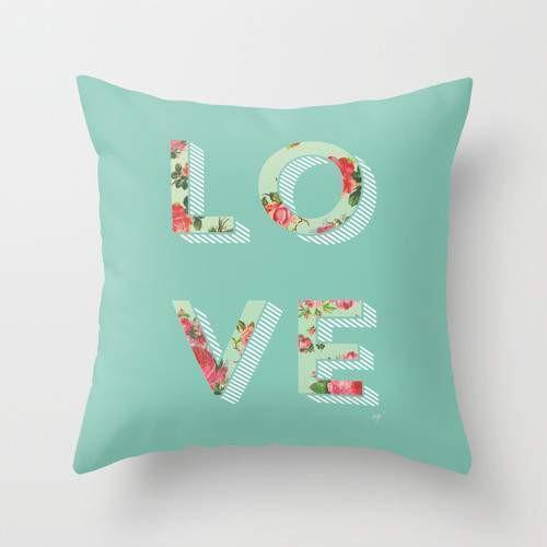 The Pillow pillows 16" x 16" Floral Love Cushion/Pillow