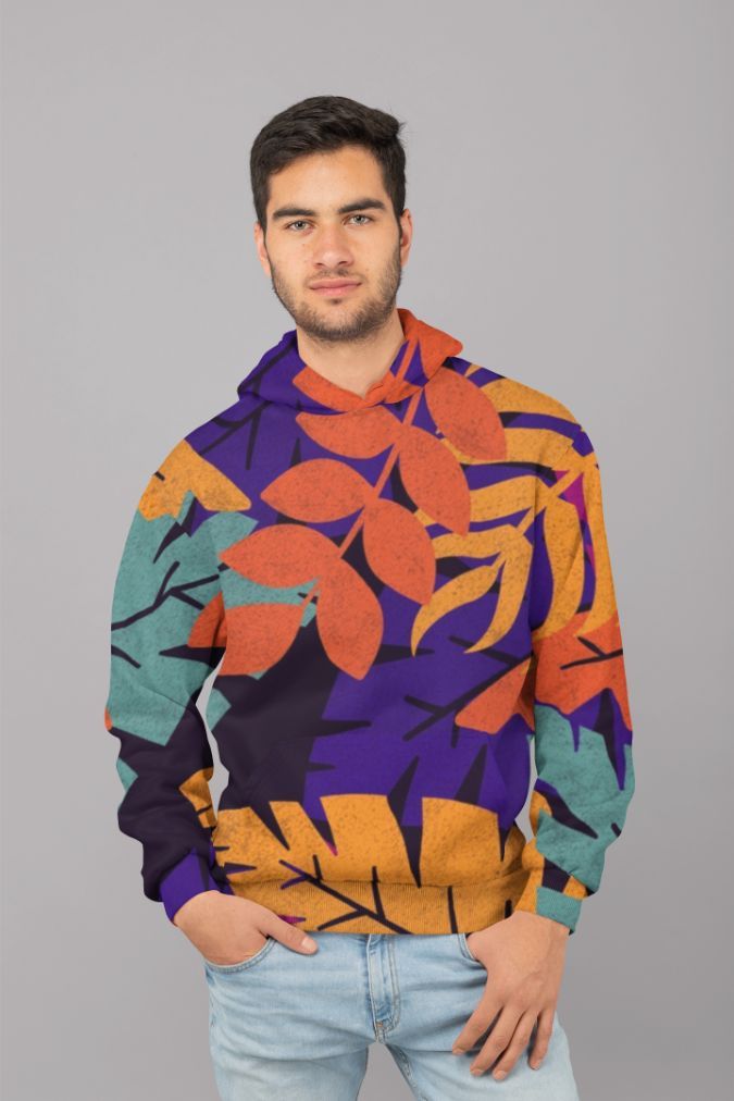 Flora pattern UNISEX Sublimation Hoodie