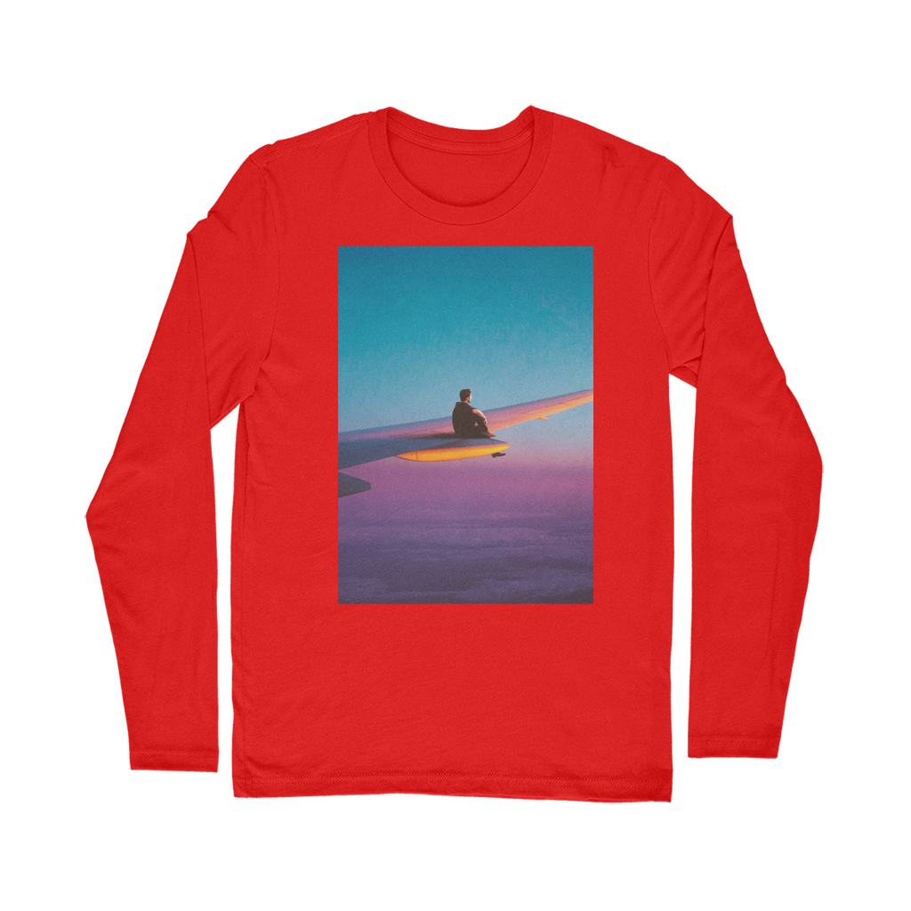 VIRGIN TEEZ Long sleeves T-shirt Red / Unisex / S Flying Alone Classic Long Sleeve T-Shirt