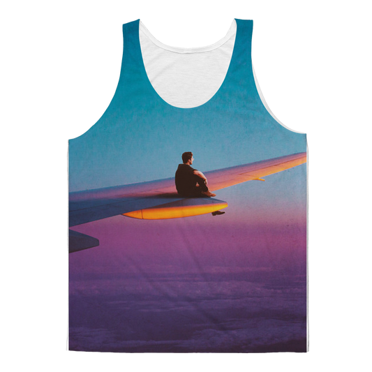 VIRGIN TEEZ Tank Top XS Flying Alone Classic Sublimation Adult Tank Top