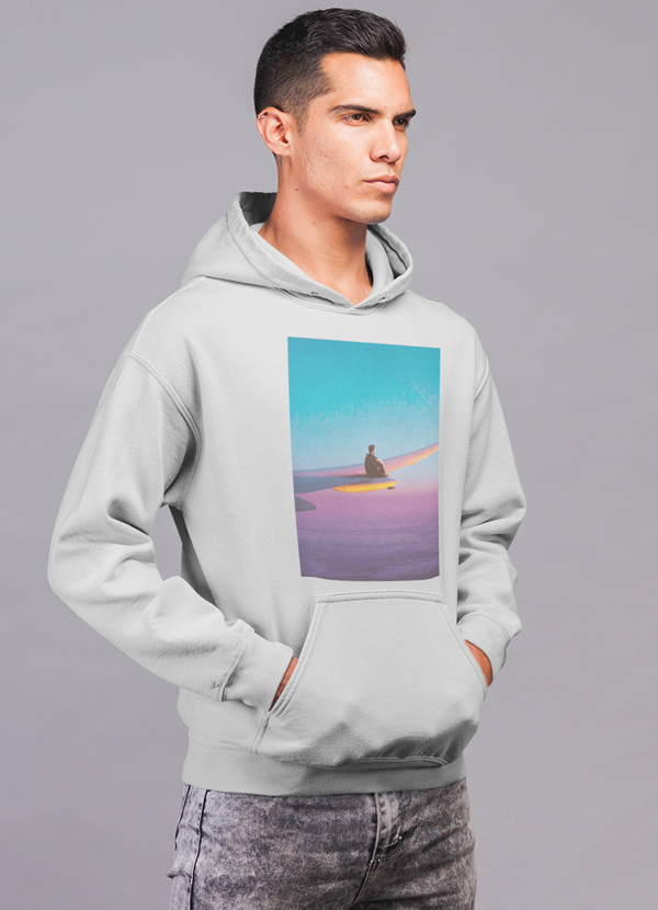 VIRGIN TEEZ Pull Over Hoodie Small Flying Alone HOODIE