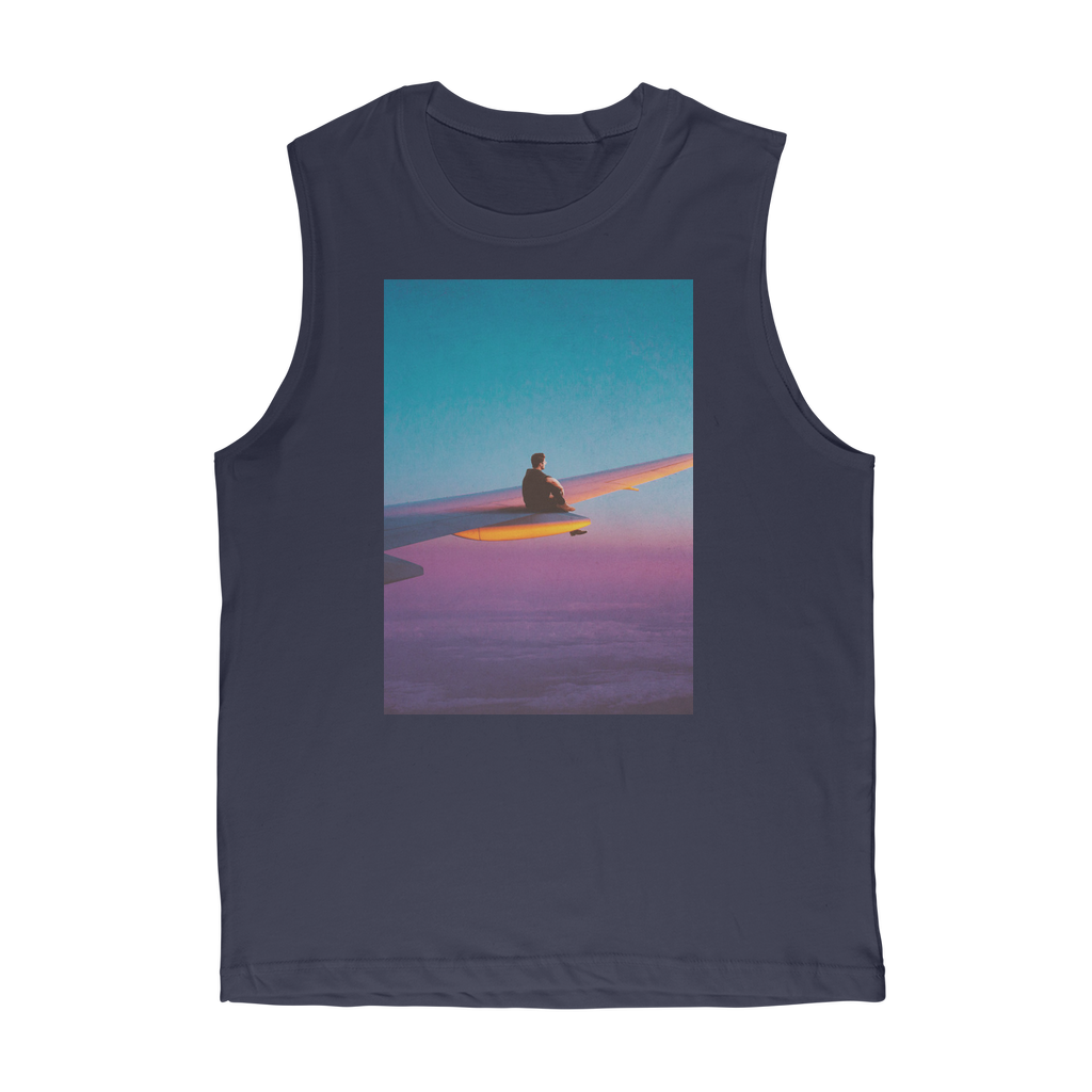 VIRGIN TEEZ Tank Top Navy / Unisex / S Flying Alone Premium Adult Muscle Top