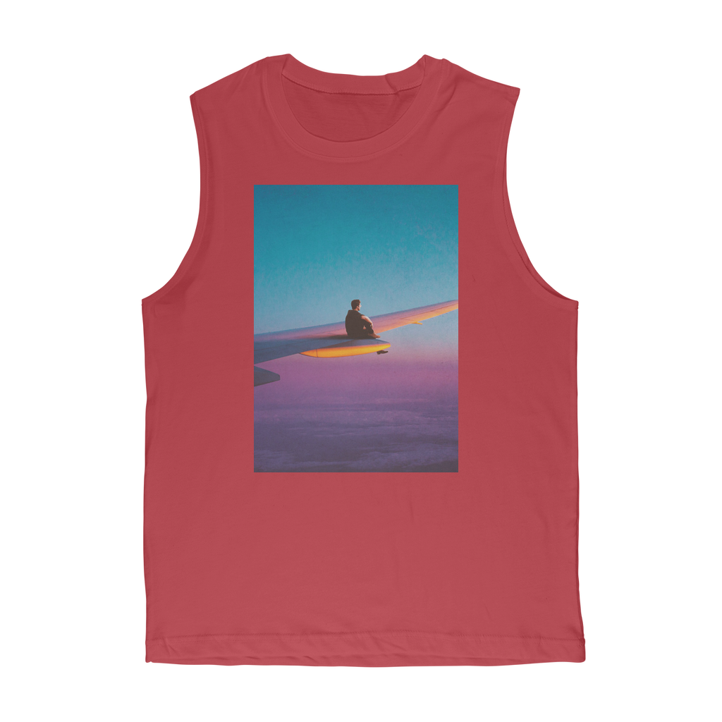 VIRGIN TEEZ Tank Top Red / Unisex / S Flying Alone Premium Adult Muscle Top