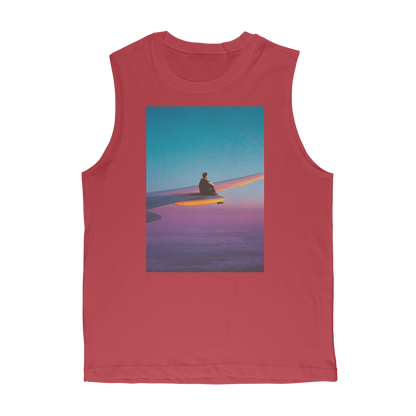 VIRGIN TEEZ Tank Top Red / Unisex / S Flying Alone Premium Adult Muscle Top