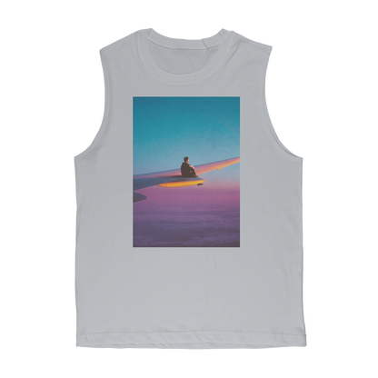 VIRGIN TEEZ Tank Top Light Grey / Unisex / S Flying Alone Premium Adult Muscle Top