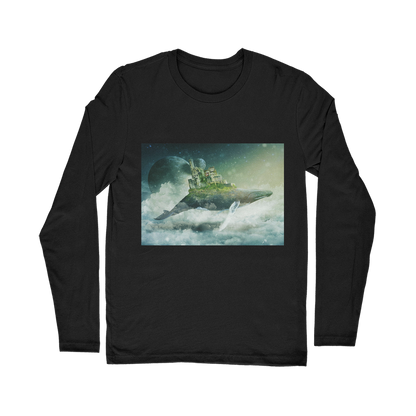 VIRGIN TEEZ Long sleeves T-shirt Black / Unisex / S Flying Over The World Classic Long Sleeve T-Shirt