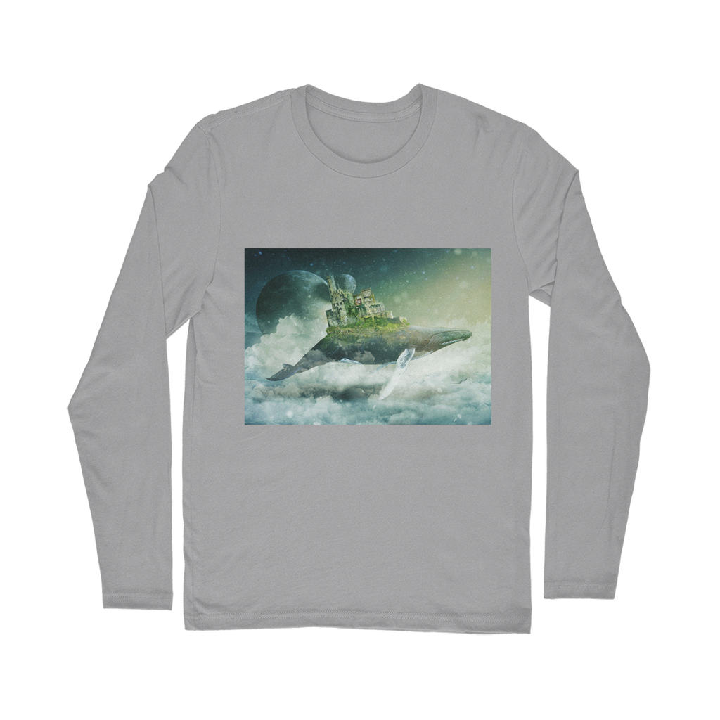 VIRGIN TEEZ Long sleeves T-shirt Light Grey / Unisex / S Flying Over The World Classic Long Sleeve T-Shirt