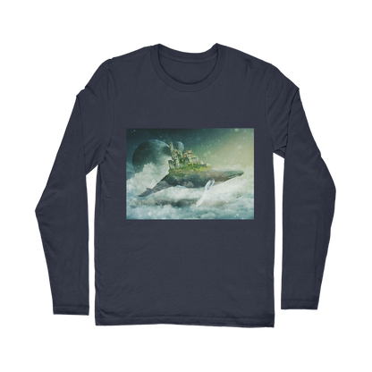 VIRGIN TEEZ Long sleeves T-shirt NAVY / Unisex / S Flying Over The World Classic Long Sleeve T-Shirt