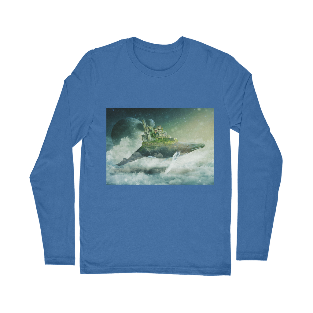 VIRGIN TEEZ Long sleeves T-shirt Royal / Unisex / S Flying Over The World Classic Long Sleeve T-Shirt