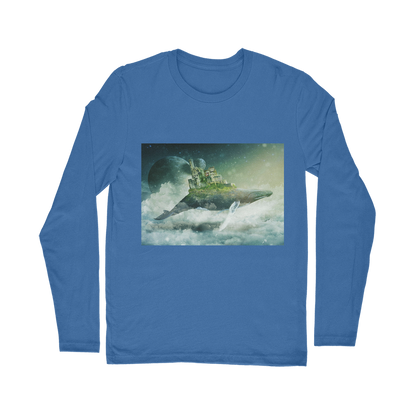 VIRGIN TEEZ Long sleeves T-shirt Royal / Unisex / S Flying Over The World Classic Long Sleeve T-Shirt