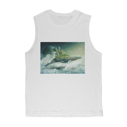 VIRGIN TEEZ Tank Top White / Unisex / S Flying Over The World Premium Adult Muscle Top